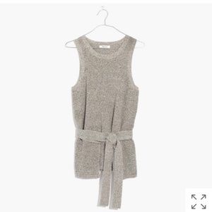 Madewell Wrap Sweater Tank - Grey Medium